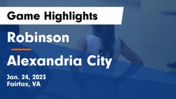 Robinson  vs Alexandria City Game Highlights - Jan. 24, 2023