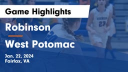 Robinson  vs West Potomac  Game Highlights - Jan. 22, 2024