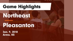 Northeast  vs Pleasanton  Game Highlights - Jan. 9, 2018