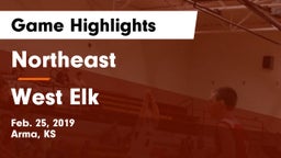 Northeast  vs West Elk Game Highlights - Feb. 25, 2019