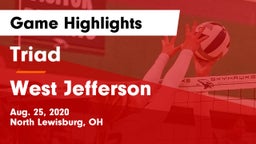 Triad  vs West Jefferson  Game Highlights - Aug. 25, 2020