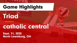Triad  vs catholic central Game Highlights - Sept. 21, 2020
