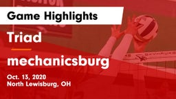 Triad  vs mechanicsburg Game Highlights - Oct. 13, 2020