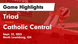 Triad  vs Catholic Central  Game Highlights - Sept. 22, 2022