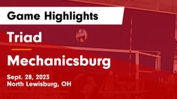 Triad  vs Mechanicsburg  Game Highlights - Sept. 28, 2023