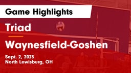 Triad  vs Waynesfield-Goshen  Game Highlights - Sept. 2, 2023
