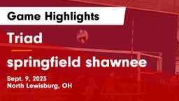 Triad  vs springfield shawnee Game Highlights - Sept. 9, 2023