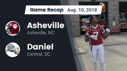 Recap: Asheville  vs. Daniel  2018