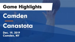 Camden  vs Canastota  Game Highlights - Dec. 19, 2019
