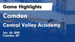 Camden  vs Central Valley Academy Game Highlights - Jan. 28, 2020