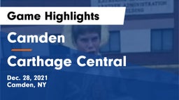 Camden  vs Carthage Central  Game Highlights - Dec. 28, 2021