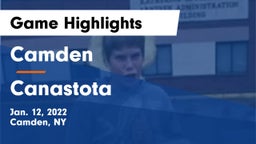 Camden  vs Canastota  Game Highlights - Jan. 12, 2022