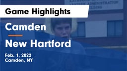 Camden  vs New Hartford  Game Highlights - Feb. 1, 2022