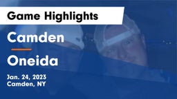 Camden  vs Oneida  Game Highlights - Jan. 24, 2023