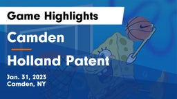 Camden  vs Holland Patent  Game Highlights - Jan. 31, 2023