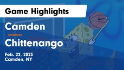 Camden  vs Chittenango Game Highlights - Feb. 22, 2023