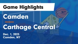 Camden  vs Carthage Central  Game Highlights - Dec. 1, 2023