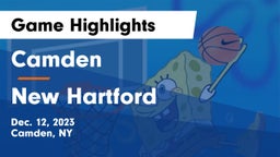 Camden  vs New Hartford  Game Highlights - Dec. 12, 2023