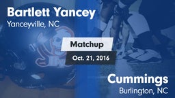 Matchup: Bartlett Yancey vs. Cummings  2016