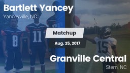 Matchup: Bartlett Yancey vs. Granville Central  2017