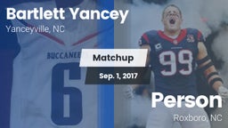 Matchup: Bartlett Yancey vs. Person  2017