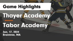 Thayer Academy  vs Tabor Academy Game Highlights - Jan. 17, 2024
