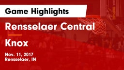 Rensselaer Central  vs Knox  Game Highlights - Nov. 11, 2017