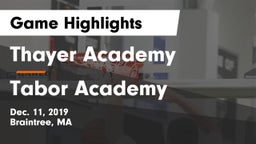 Thayer Academy  vs Tabor Academy  Game Highlights - Dec. 11, 2019
