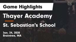 Thayer Academy  vs St. Sebastian's School Game Highlights - Jan. 24, 2020