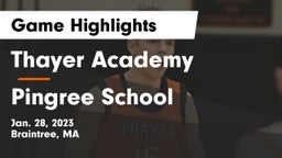 Thayer Academy  vs Pingree School Game Highlights - Jan. 28, 2023