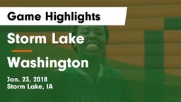 Storm Lake  vs Washington  Game Highlights - Jan. 23, 2018