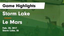 Storm Lake  vs Le Mars  Game Highlights - Feb. 20, 2017