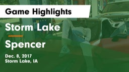 Storm Lake  vs Spencer  Game Highlights - Dec. 8, 2017
