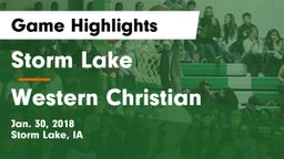 Storm Lake  vs Western Christian  Game Highlights - Jan. 30, 2018