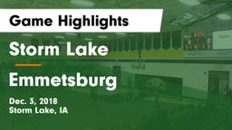 Storm Lake  vs Emmetsburg  Game Highlights - Dec. 3, 2018