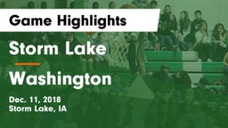 Storm Lake  vs Washington  Game Highlights - Dec. 11, 2018