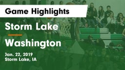 Storm Lake  vs Washington  Game Highlights - Jan. 22, 2019