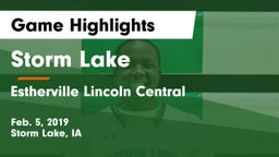 Storm Lake  vs Estherville Lincoln Central  Game Highlights - Feb. 5, 2019