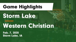 Storm Lake  vs Western Christian  Game Highlights - Feb. 7, 2020