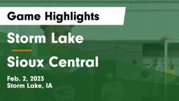 Storm Lake  vs Sioux Central  Game Highlights - Feb. 2, 2023