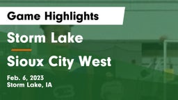 Storm Lake  vs Sioux City West   Game Highlights - Feb. 6, 2023