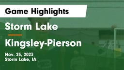Storm Lake  vs Kingsley-Pierson  Game Highlights - Nov. 25, 2023