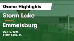Storm Lake  vs Emmetsburg  Game Highlights - Dec. 5, 2023