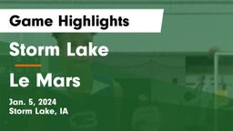 Storm Lake  vs Le Mars  Game Highlights - Jan. 5, 2024