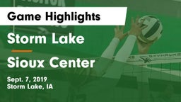Storm Lake  vs Sioux Center  Game Highlights - Sept. 7, 2019