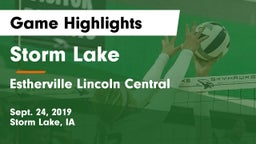 Storm Lake  vs Estherville Lincoln Central  Game Highlights - Sept. 24, 2019