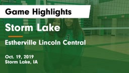 Storm Lake  vs Estherville Lincoln Central  Game Highlights - Oct. 19, 2019