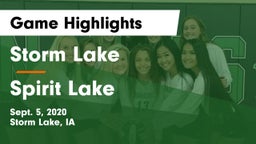 Storm Lake  vs Spirit Lake  Game Highlights - Sept. 5, 2020