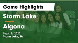 Storm Lake  vs Algona  Game Highlights - Sept. 5, 2020