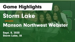 Storm Lake  vs Manson Northwest Webster  Game Highlights - Sept. 8, 2020